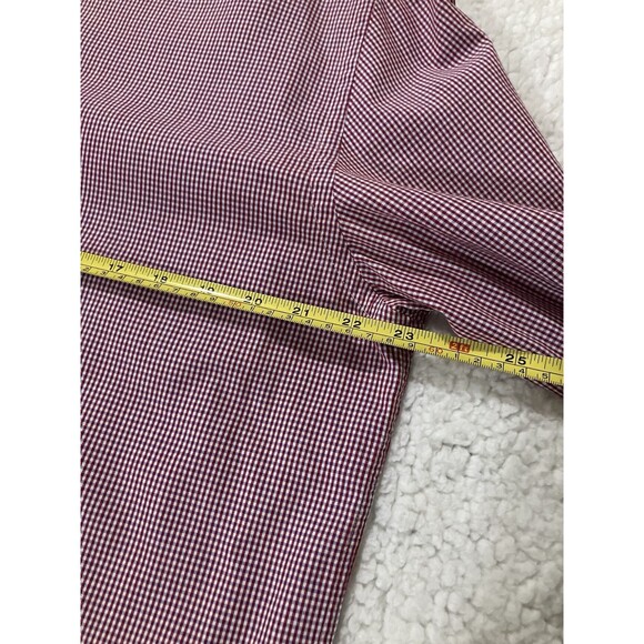 Nautica Shirt Mens 15.5 34/35 Red Gingham Plaid Button Down - Picture 5 of 9